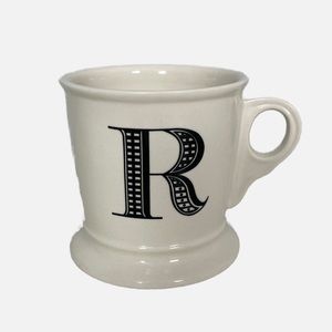 Anthropologie Monogram Letter "R" Initial Mug Coffee Tea EUC